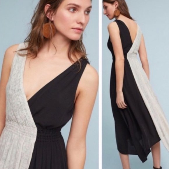 Maeve by Anthropologie Asymmetrical Two Tone Dress - Picture 2 of 6